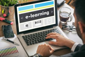 e learning business strategy on laptop